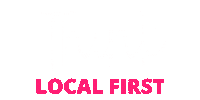 Shop Local People First Sticker by Well Design Studio