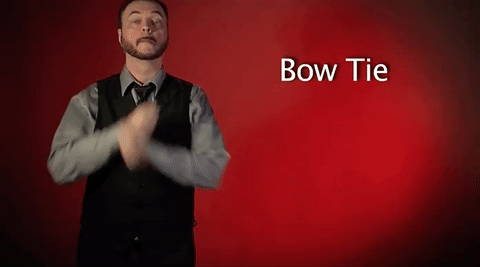 bow tie asl GIF by Sign with Robert