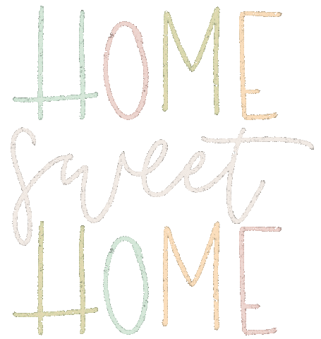 Home Sweet Lettering Sticker