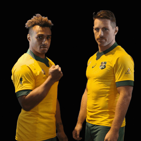Rugby World Cup Fist Bump GIF by Wallabies Official