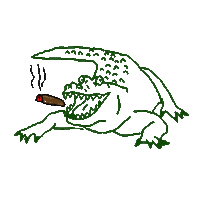 Crocodile Smoking Sticker by We Are Scientists