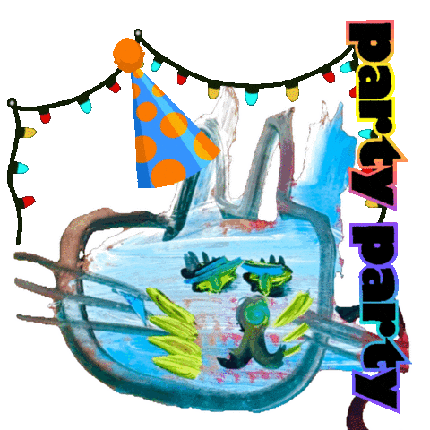 Party Party Cat Sticker by KaoruHironaka