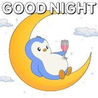 Tired Good Night Sticker by Pudgy Penguins
