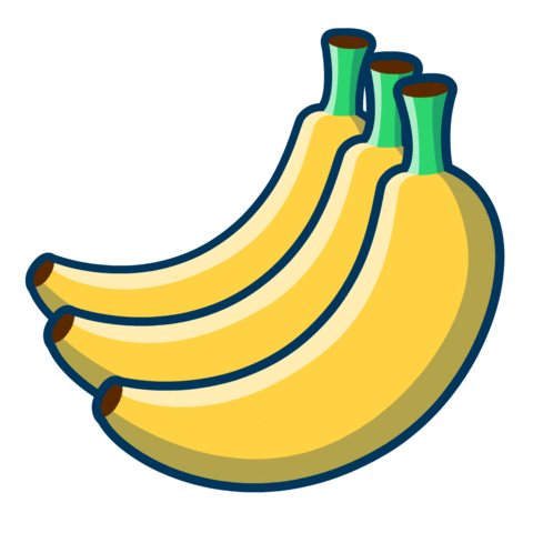 Fruit Banana Sticker by flaschenpost.de