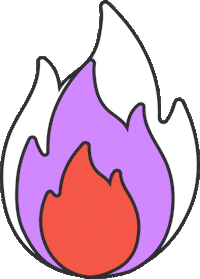 twobrokechicks flame tbc twobrokechicks Sticker