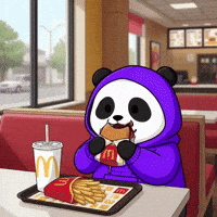 Hungry Mcdonalds GIF by Pandu Pandas
