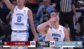 North Carolina Kiss GIF by NCAA March Madness