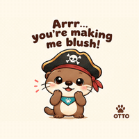 Crush Blushing GIF by Otto the Otter by GleeSpace