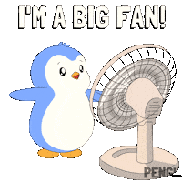 Big Fan Summer Sticker by Pudgy Penguins