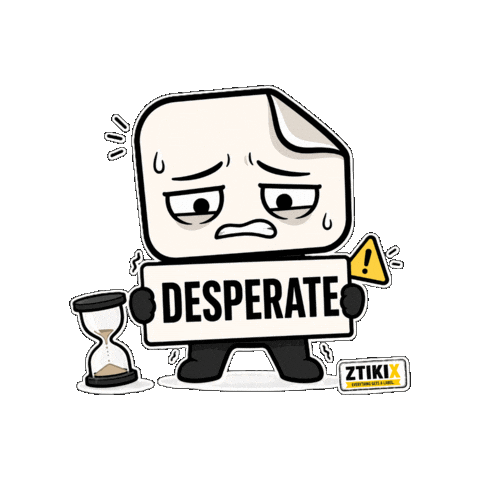 Pleading Last Chance Sticker by ZTIKIX