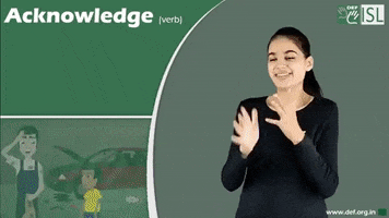 Acknowledge Sign Language GIF by ISL Connect