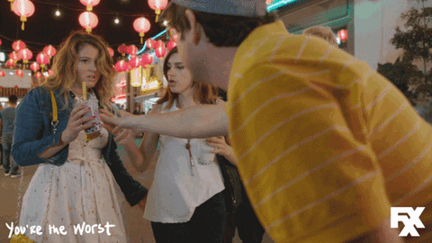 aya cash tea GIF by You're The Worst 