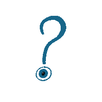 telmagondim question mark porque interrogação eye question mark Sticker
