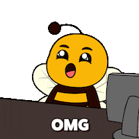 Uh Oh Wow Sticker by Plan Bee Studios