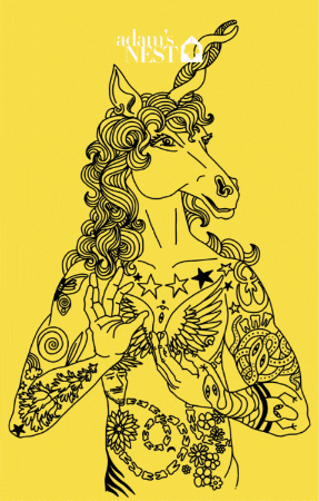 adamsnest giphygifmaker unicorn queerart adamsnest GIF