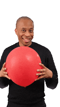 Red Balloon Smiling Sticker by Bernardson