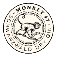 Monkey 47 Grüße Sticker by Monkey 47 Schwarzwald Gin