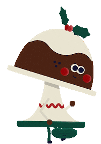 Christmas Pudding Sticker by Mioe Studio