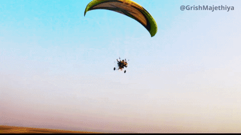 Paragliding Paramotor GIF by Grish Majethiya