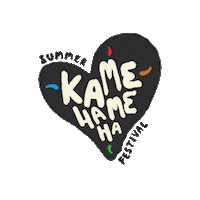 KamehamehaFestvialOfficial love heart festival techno Sticker