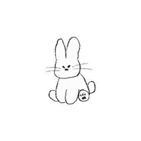8winterlee bunny rabbit pp 토끼 Sticker