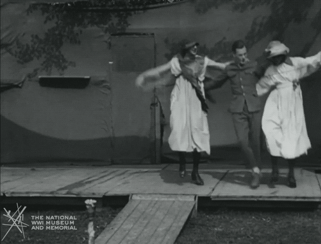 NationalWWIMuseum giphyupload dancing good morning black and white GIF
