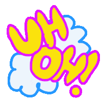 Uh Oh Sticker by Kirsty