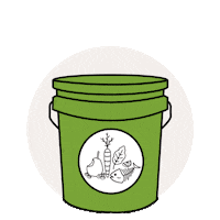 javascompost food scraps javas compost green bucket compost life Sticker