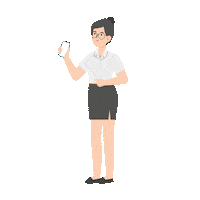 Terdpongdesign sticker woman speaking employee Sticker