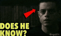 Does He Know Mr Robot GIF