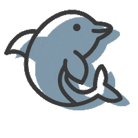 Dolphin Sticker by Wink Laser Studio