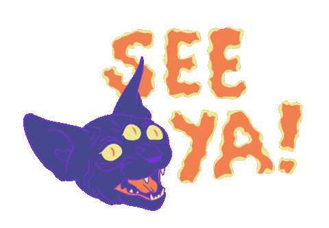 pbkiner cat weird bye strange Sticker