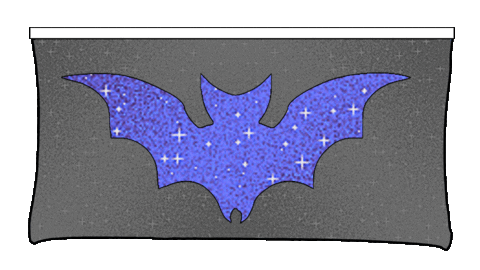 Glitter Halloween Bat Sticker