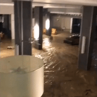 Heavy Rain Floods Montego Bay Hotel Lobby