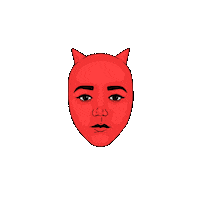 ashart art evil devil reddevil Sticker