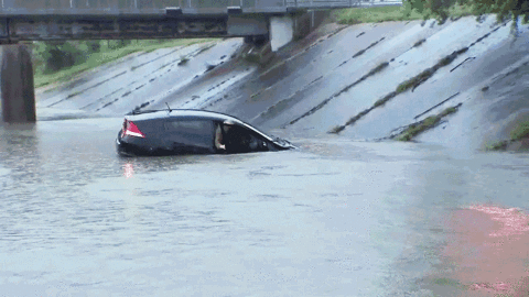 giphyupload car houston flood flooding GIF