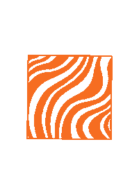 Ciongs wave abstract orange line Sticker
