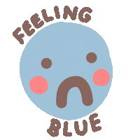 Sad Face Sticker by Tilly & Type