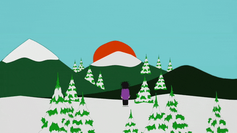mountain walking in mountains GIF by South Park 