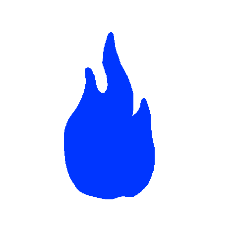 Blue Flame Sticker by Carly Berry