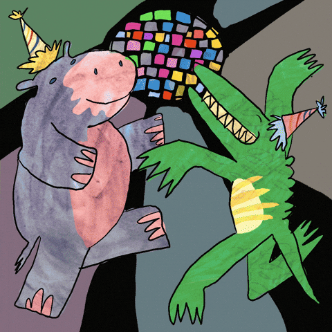 sophieaillustration giphyupload party celebrate animals GIF