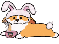 Rabbit Costume Sticker by Nicole Pavlov