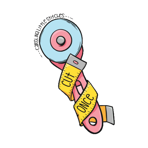 Carolinalittlestitches giphyupload sewing sew cutting Sticker