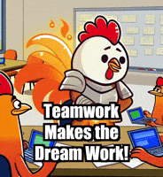 Teamwork Makes The Dream Work Group GIF by Zorooster