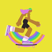 Gay Skating GIF by OK Motion Club