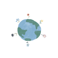 kenziecards earth earthday gogreen flowerpower Sticker