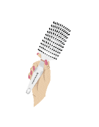 haircare hairbrush Sticker by Belle Hair