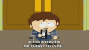 dick cheney interview GIF by South Park 