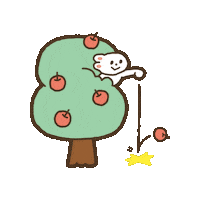 Bunny Apple Sticker by KEBUKE