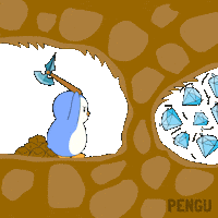 Keep Going Never Give Up Sticker by Pudgy Penguins